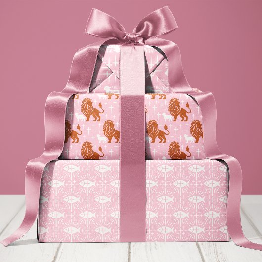Christelijk Meisje Baby shower Religieus Inpakpapier Vel