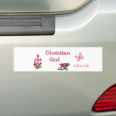 Christelijk meisje bumpersticker (Op auto)