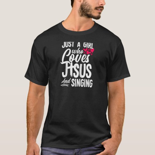 Christelijk meisje dat van Jezus houdt en grappige T-shirt (Voorkant)