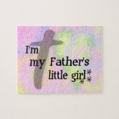 Christelijk meisje Puzzle met roze en gele harten Legpuzzel (Horizontaal)