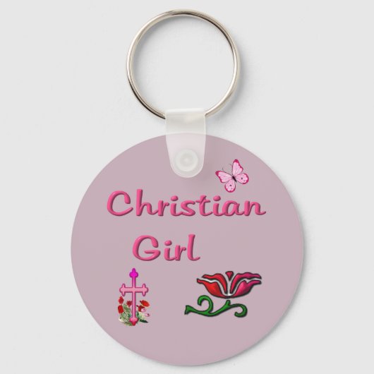 Christelijk meisje  sleutelhanger (Voorkant)