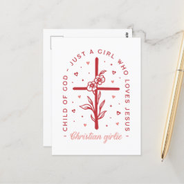 Christelijk meisje Valentijnsdag grappige quotes p Briefkaart