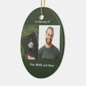 Christelijk memorabilia honkbalspeler  keramisch ornament (Links)
