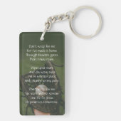 Christelijk memorabilia honkbalspeler  sleutelhanger (achterkant)