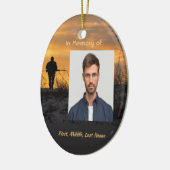 Christelijk Memorial Hunter Jacht Stalking Game Keramisch Ornament (Links)