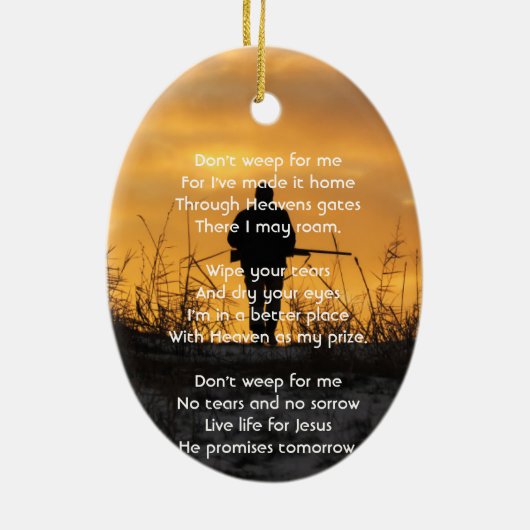 Christelijk Memorial Hunter Jacht Stalking Game Keramisch Ornament (Achterkant)