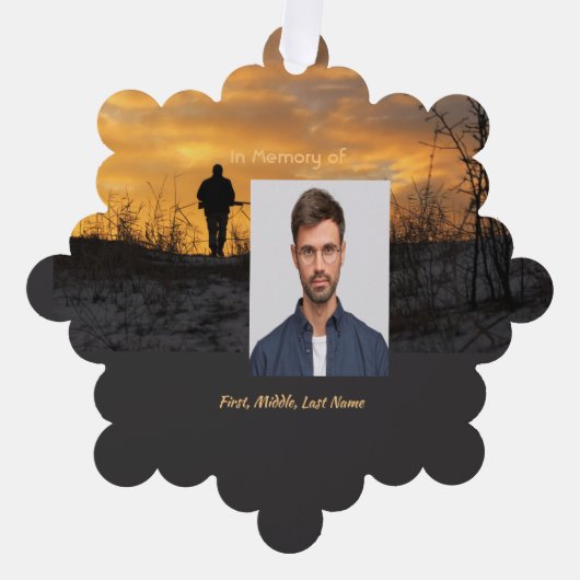 Christelijk Memorial Hunter Jacht Stalking Game Ornament Kaart (Voorkant)