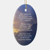Christelijk Memorial Keepsake Zee Sky Cloud Island Keramisch Ornament (Rechts)