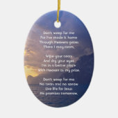 Christelijk Memorial Keepsake Zee Sky Cloud Island Keramisch Ornament (Voorkant)