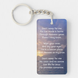 Christelijk Memorial Keepsake Zee Sky Cloud Island Sleutelhanger