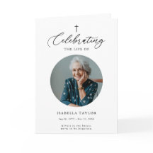 Christelijk Memorial Photo Obituary Service-progra