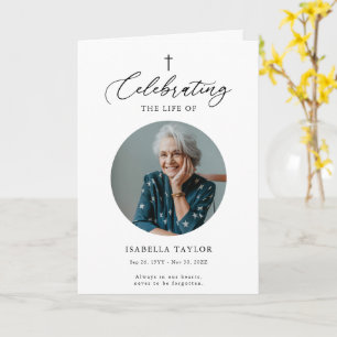 Christelijk Memorial Photo Obituary Service-progra Kaart
