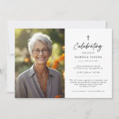 Christelijk Memorial Religious Cross Uitvaart Foto Kaart (Voorkant)