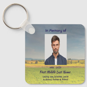 Christelijk memoriekado boerderij gewas prairie sleutelhanger