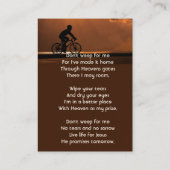 Christelijk memoriekado fiets visitekaartje (Achterkant)