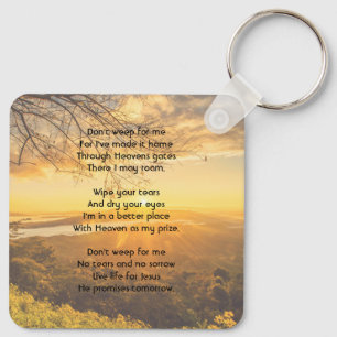 Christelijk memoriekado Gouden zonsopgang  Sleutelhanger