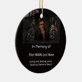 Christelijk memoriekado Motorrijder Keramisch Ornament (Rechts)