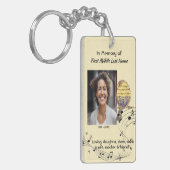 Christelijk memoriekado muziek vogel sleutelhanger (Voorkant Links)