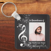 Christelijk memoriekado muzieknotities sleutelhanger (Voorkant)