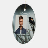 Christelijk memoriekadooosje Roodvleugelzwarte Vog Keramisch Ornament (Rechts)