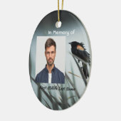 Christelijk memoriekadooosje Roodvleugelzwarte Vog Keramisch Ornament (Links)