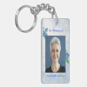 Christelijk memoriekadootje 'Forget me Not'-bloeme Sleutelhanger (Voorkant Links)