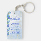 Christelijk memoriekadootje 'Forget me Not'-bloeme Sleutelhanger (achterkant)