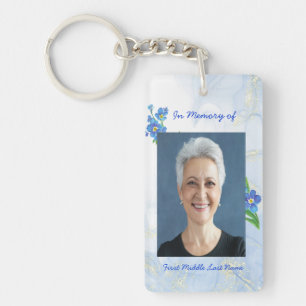 Christelijk memoriekadootje 'Forget me Not'-bloeme Sleutelhanger