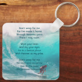 Christelijk memoriekadootje  Wave Surfer Water Sleutelhanger (Achterkant)
