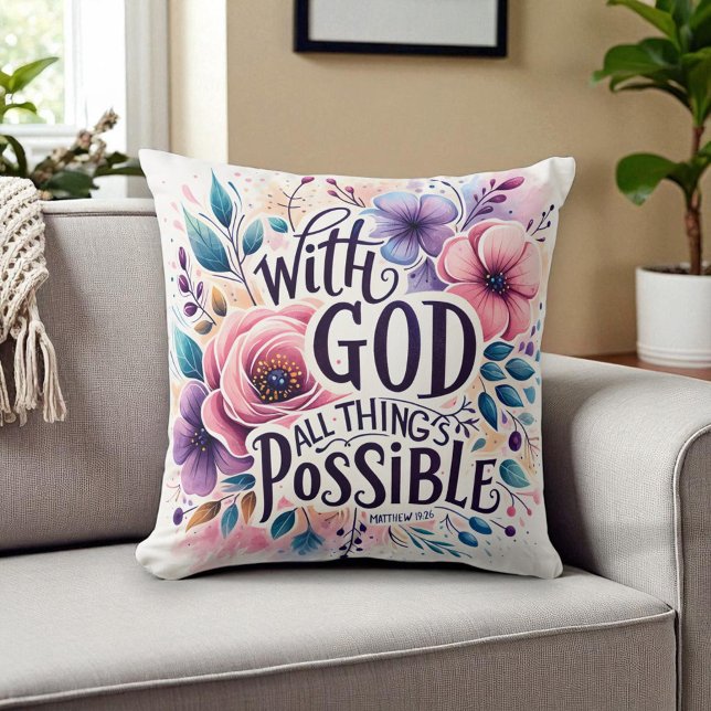 Christelijk - Met God zijn alle Dingen Mogelijk Kussen (Creator heeft geüpload)
