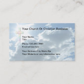 Christelijk met Thema Cross en Sky Visitekaartje (Voorkant)