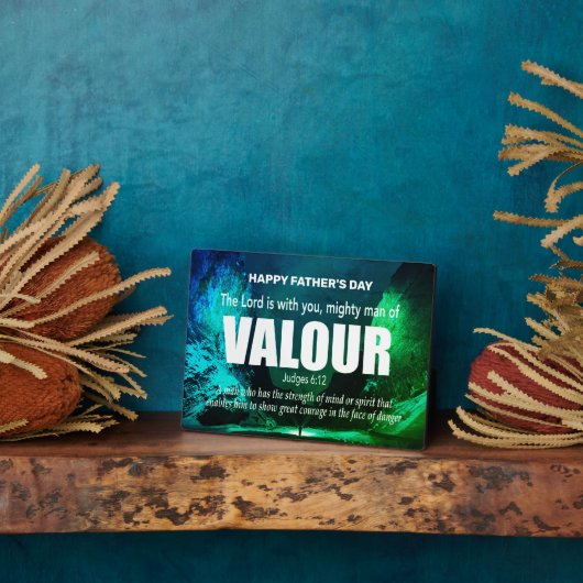 Christelijk MIGHTS MAN VAN VALOR Happy Vaderdag Fotoplaat (Zijkant)