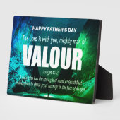 Christelijk MIGHTS MAN VAN VALOR Happy Vaderdag Fotoplaat (Zijkant)