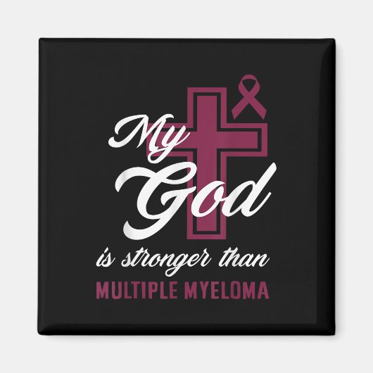 Christelijk mijn God is sterker dan multipel myelo Magneet (Voorkant)
