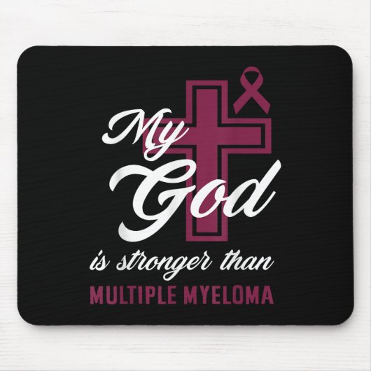 Christelijk mijn God is sterker dan multipel myelo Muismat (Voorkant)