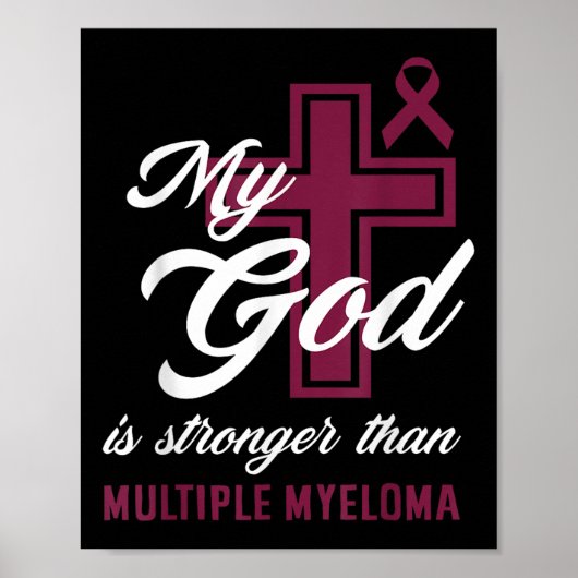 Christelijk mijn God is sterker dan multipel myelo Poster (Voorkant)