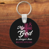 Christelijk mijn God is sterker dan multipel myelo Sleutelhanger (Voorkant)