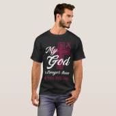 Christelijk mijn God is sterker dan multipel myelo T-shirt (Voorkant volledig)