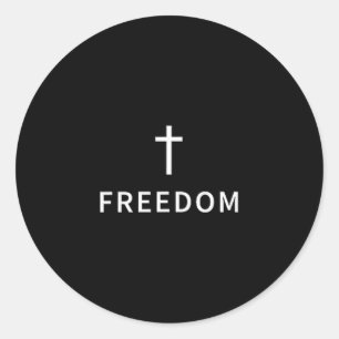 Christelijk Minimaal Kruis Dom Religieus Modern Ge Ronde Sticker