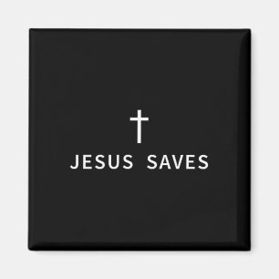 Christelijk Minimaal Kruis Jezus Redt Religieuze M Magneet
