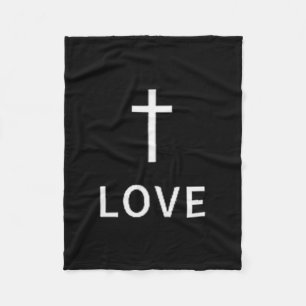 Christelijk Minimaal Kruis Liefde Subtiele Religie Fleece Deken