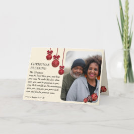 Christelijk MOGE DE HEER U ZEGENEN Foto Kerstmis Feestdagen Kaart