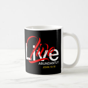 CHRISTELIJK monogram ABUNDANT LIFE Koffiemok