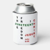 Christelijk Monogram JUNETEENTH Blikjeskoeler (Blikje Achterkant)