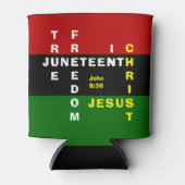 Christelijk Monogram JUNETEENTH Koelbox Blikjeskoeler (Voorkant)
