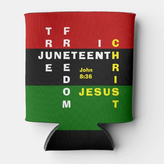 Christelijk Monogram JUNETEENTH Koelbox Blikjeskoeler (Voorkant)