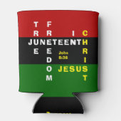 Christelijk Monogram JUNETEENTH Koeler Blikje (Achterkant)