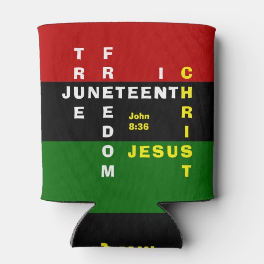 Christelijk Monogram JUNETEENTH Koeler Blikje (Achterkant)