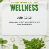 CHRISTELIJK monogram ZWARTE GEZONDHEIDSZORG Theedoek (Gevouwen)