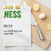 CHRISTELIJK monogram ZWARTE GEZONDHEIDSZORG Theedoek (Quarter Fold)